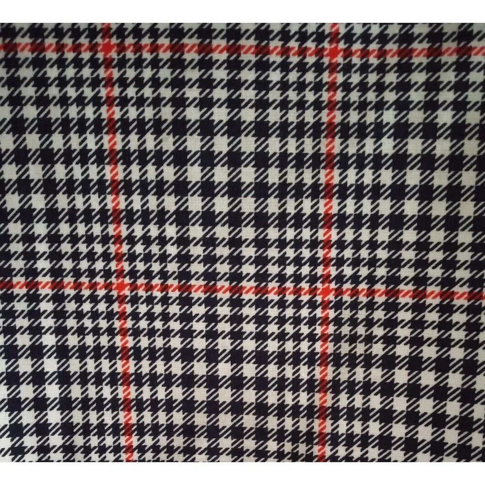 CRUSH Crop Top ABC Family Womens Large Houndstooth Plaid Long Sleeve NWT